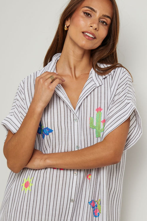 Vestido camisero - Blanco