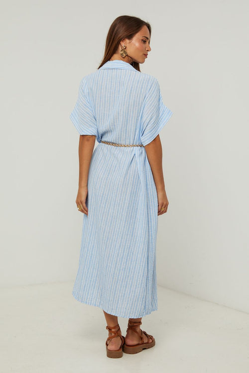 Vestido camisero - Cielo