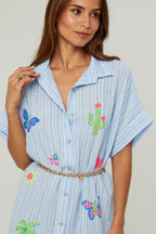 Shirt Dress - Sky