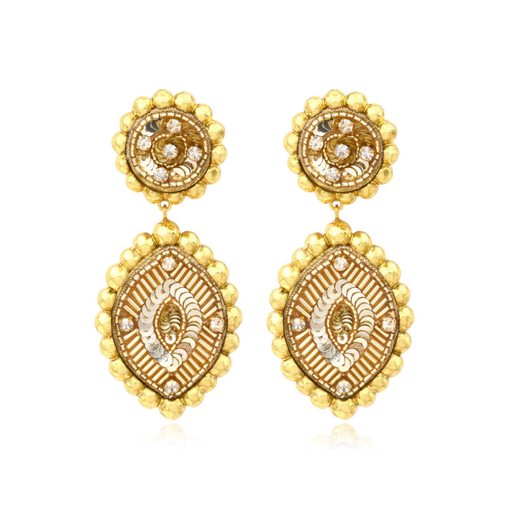 Angèle Clip-On Earrings - Gold
