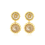 Angèle Round Clip-On Earrings - Gold