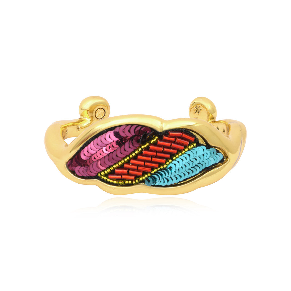 Angèle Bangle Bracelet - Orange And Purple