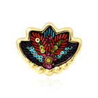 Angèle Brooch - Orange And Purple