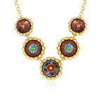 Angèle Necklace - Orange and Purple