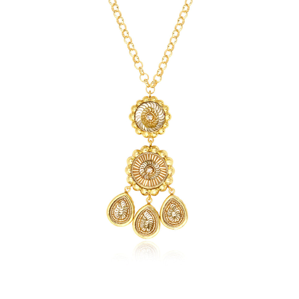 Collar Largo Angèle - Dorado
