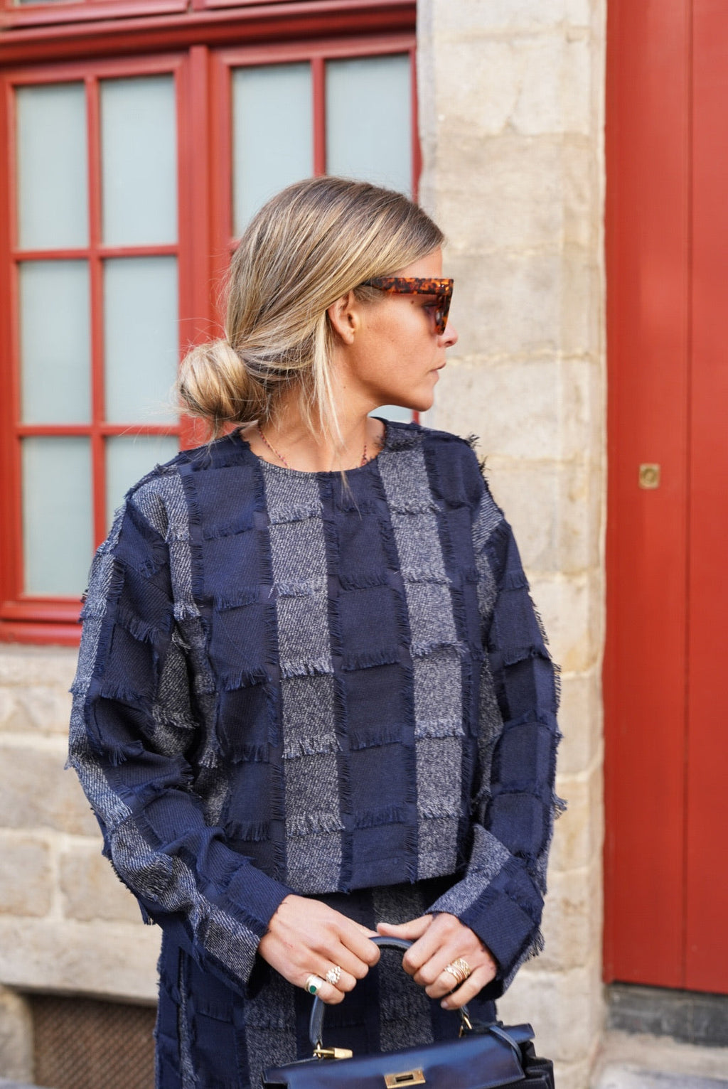 Top Anatole Fringe Navy