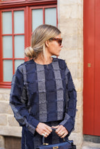 Top Anatole Fringe Navy