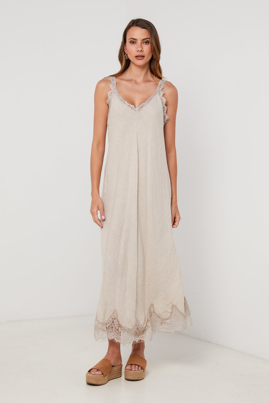 Vestido - Beige - Mujer
