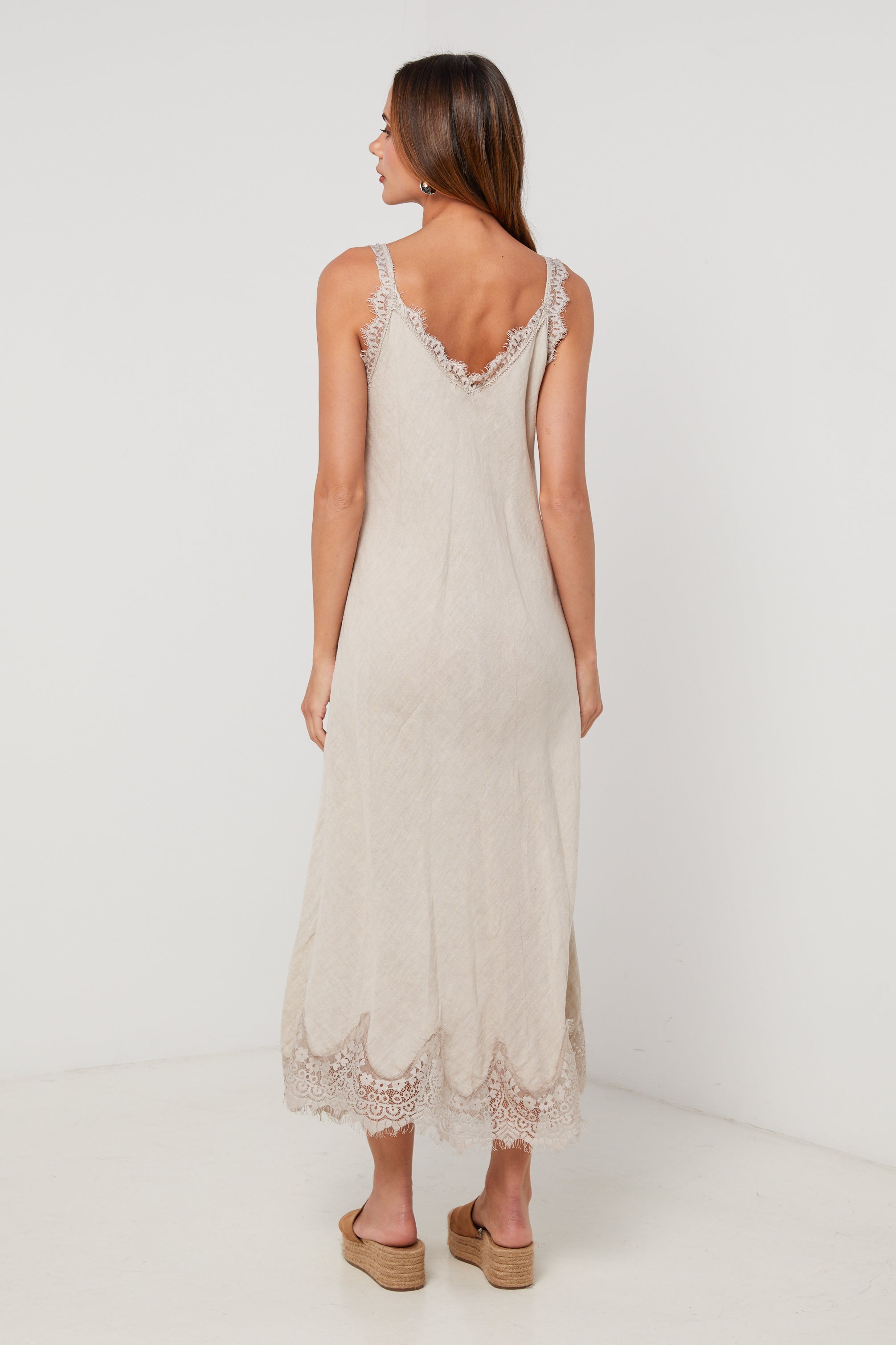 Vestido - Beige - Mujer