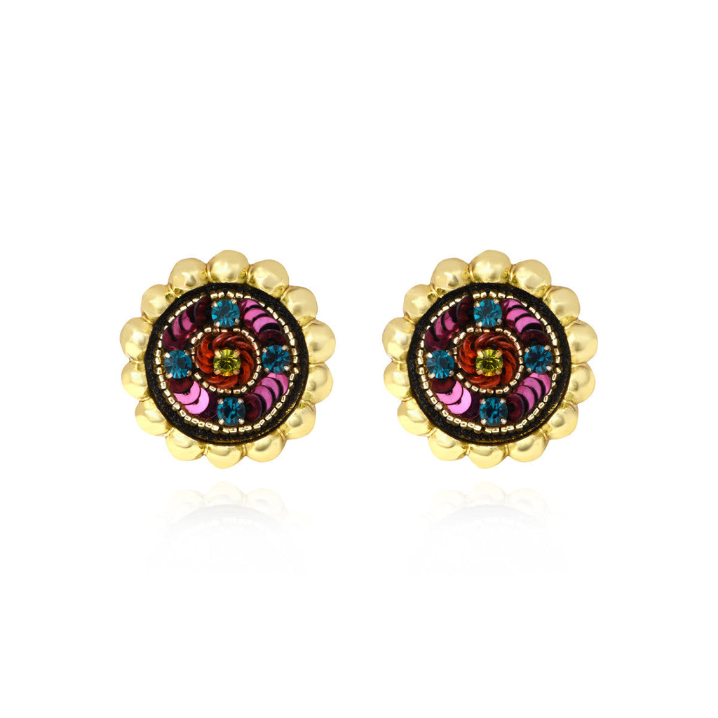 Angèle Clip-On Earrings - Purple
