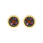 Angèle Clip-On Earrings - Purple