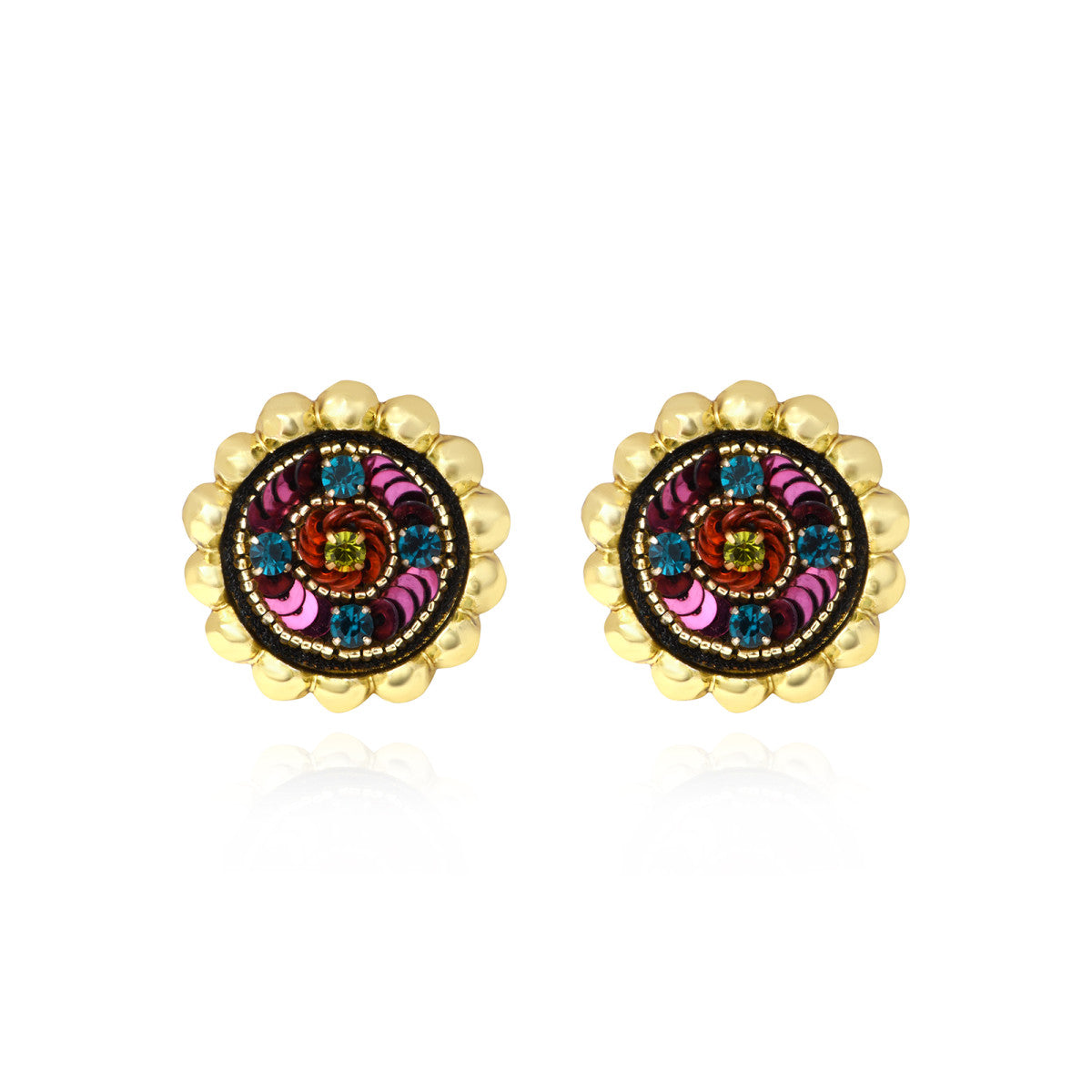 Angèle Clip-On Earrings - Purple
