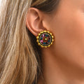 Angèle Clip-On Earrings - Purple