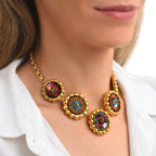 Angèle Necklace - Orange and Purple