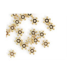 Box of 20 Heishi Spacer Beads - Golden Flower 6X2Mm