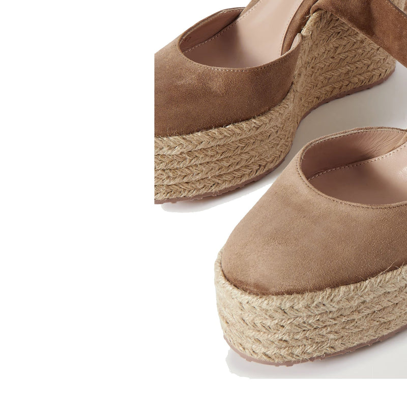 Espadrilles - Gianvito Rossi Suede Wedge - Beige