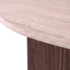 Flap - Coffee Table - Travertine/Milano Walnut