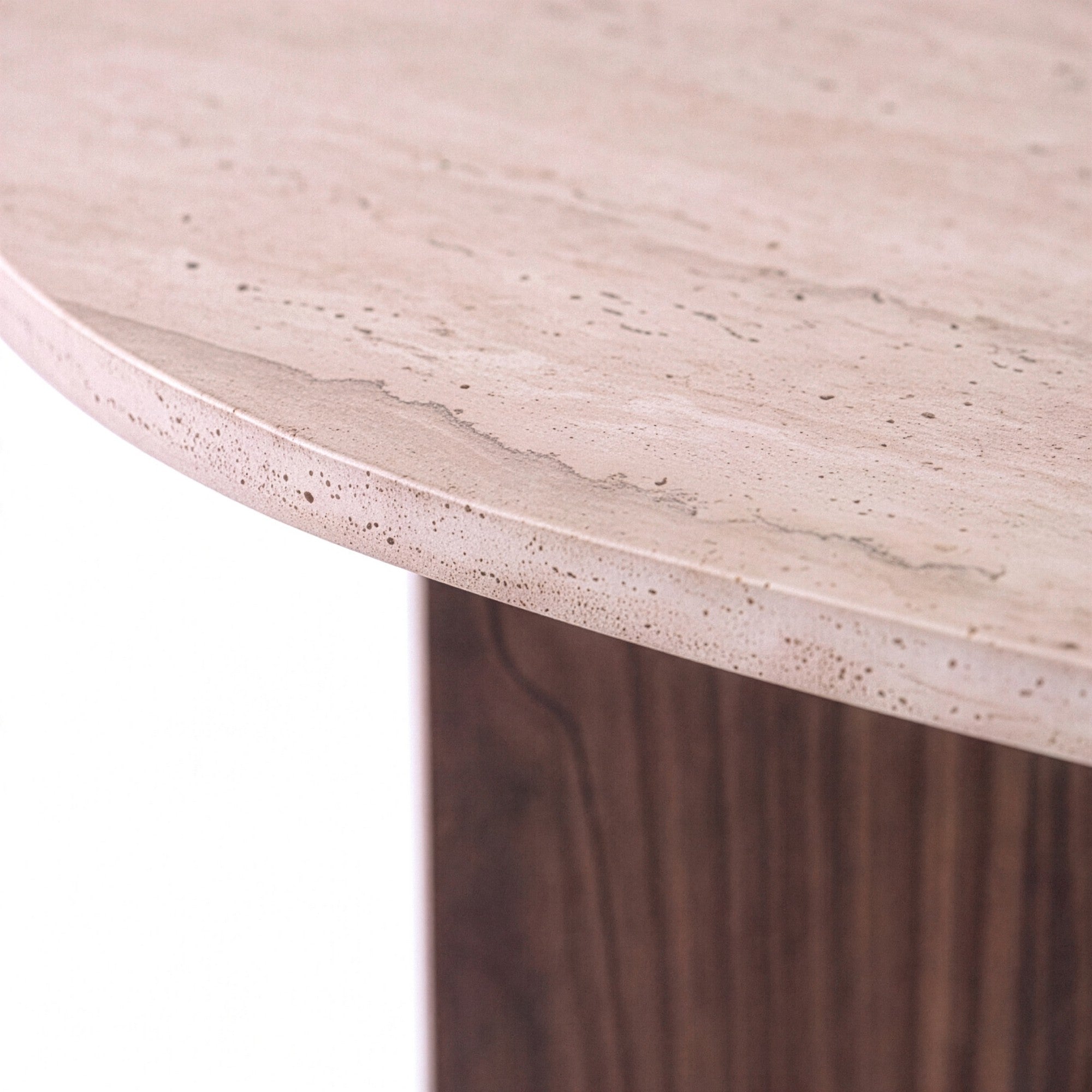 Flap - Coffee Table - Travertine/Milano Walnut