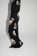 Pantalon Print Maxi Beige Flower