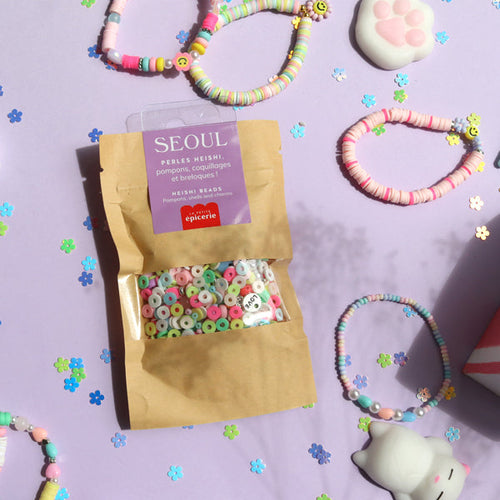 Acheter Mélange de perles heishi et de breloques - Séoul - 6,99 € en ligne sur La Petite Epicerie - Loisirs créatifs