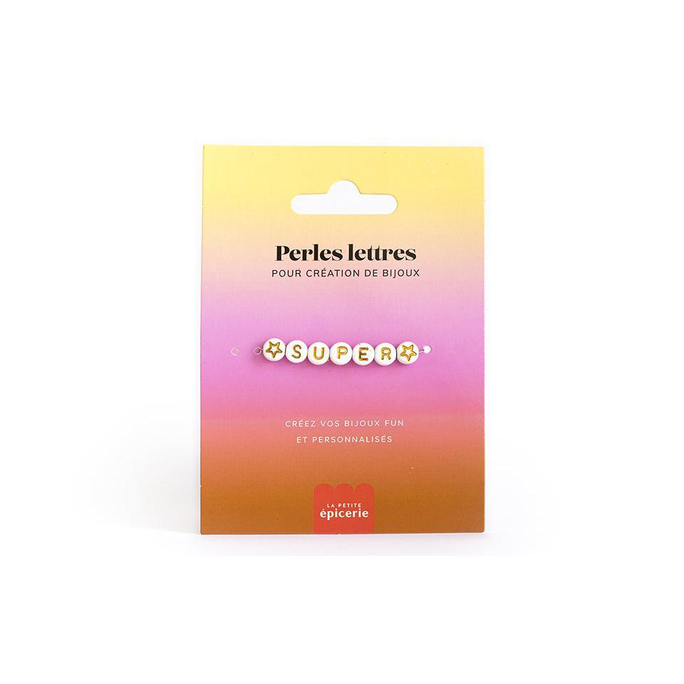 Perles Lettres "Super" Pour Bracelet À Personnaliser