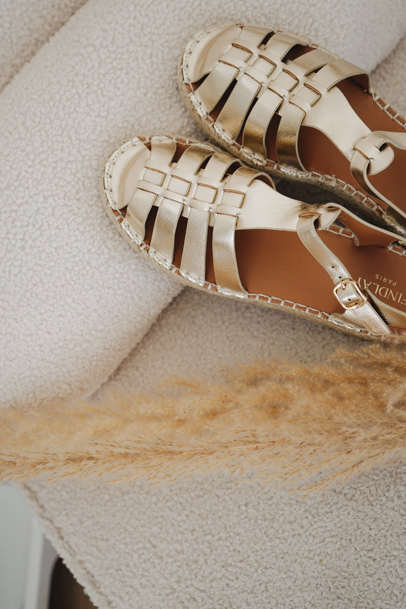 Salomé Gold Sandals