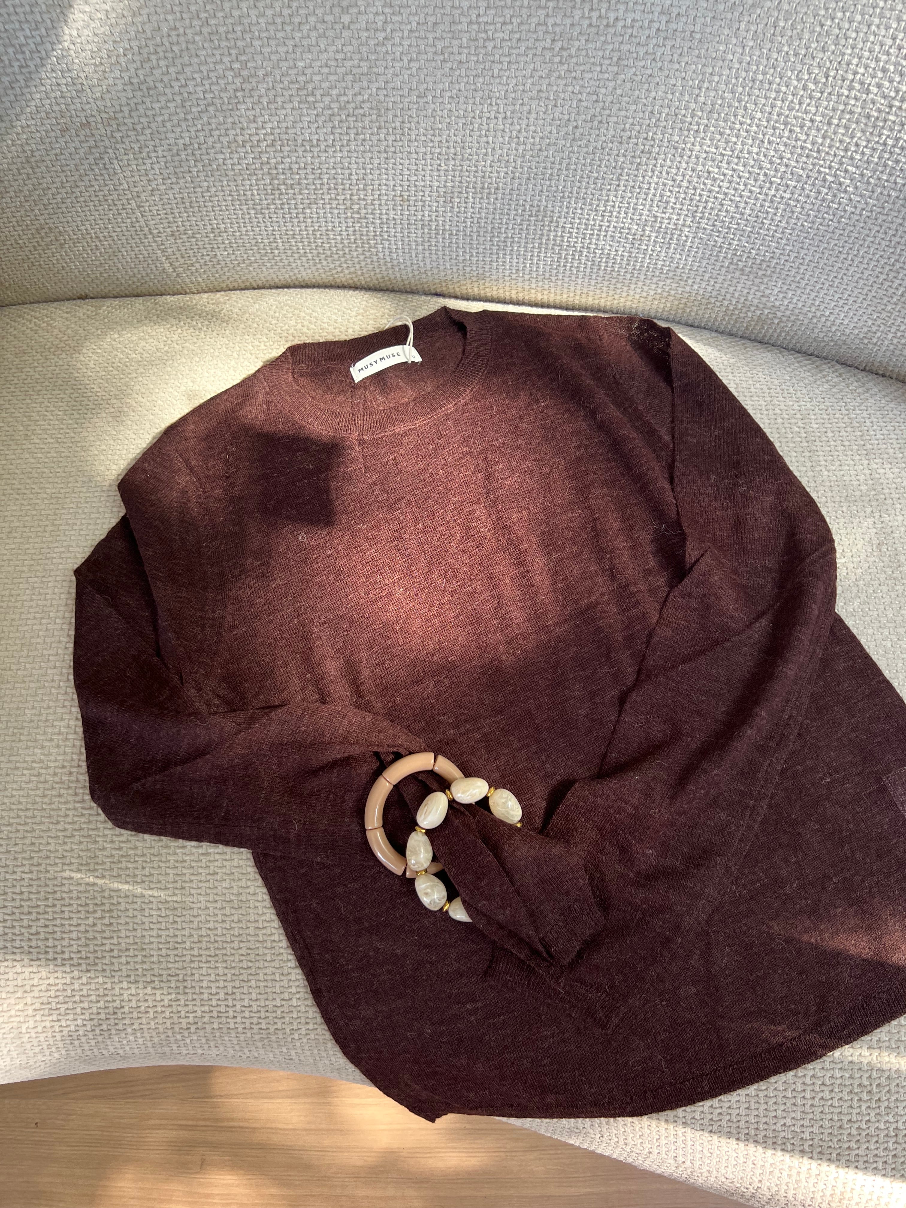 Jersey fino Faustine chocolate