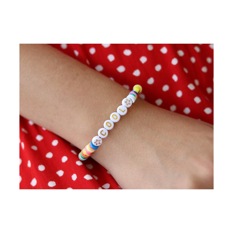 Cuentas con letras “cool” para pulsera para personalizar