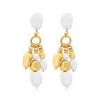 Boucles D'Oreilles Clips Loulou – Blanc Et Doré
