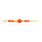 Pulsera Ajustable Loulou – Naranja Y Oro