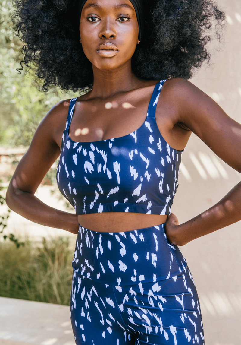 Brassière Alex Chakra Bleu Et Blanc