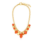 Collier Chaîne À Larges Maillons Loulou – Orange Et Or