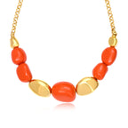 Collier Catena Loulou – Arancione E Oro