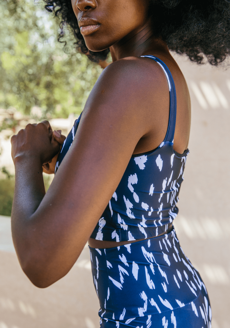 Brassière Alex Chakra Bleu Et Blanc