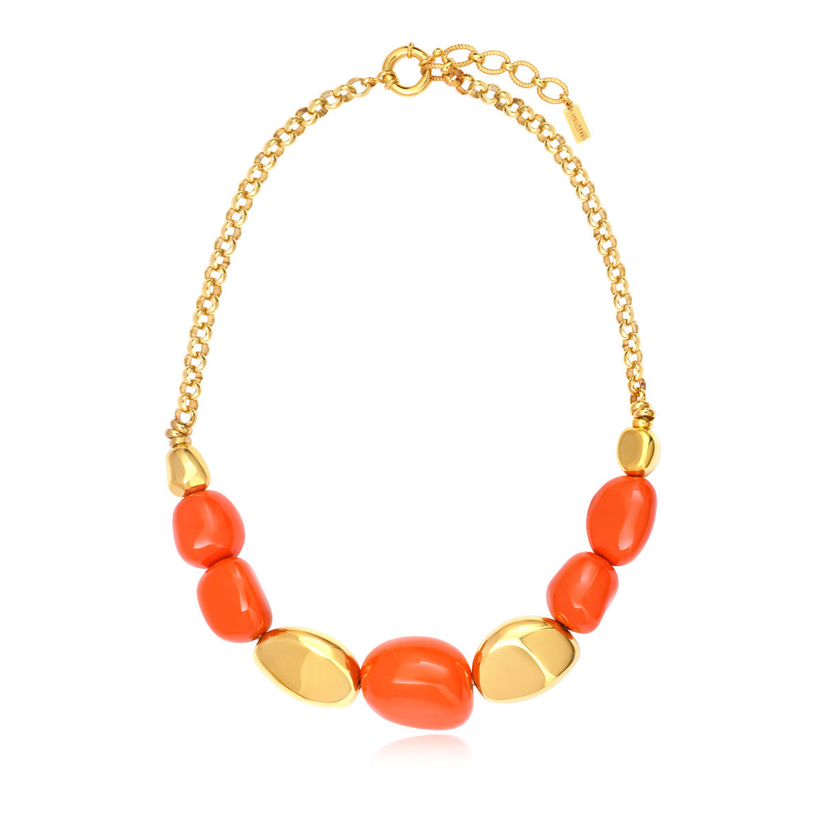 Collier Catena Loulou – Arancione E Oro
