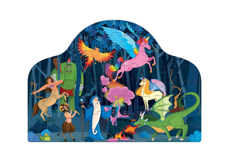 Livre Et Puzzle Fantasy - La Forêt Enchantée