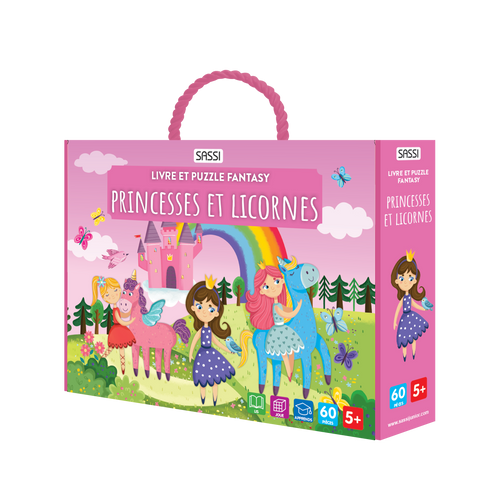 Livre Et Puzzle Fantasy - Princesses Et Licornes