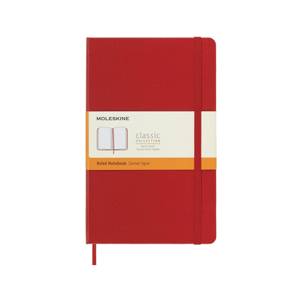 Carnet Classique Large 13X21 - Pages Lignées - Rouge Écarlate