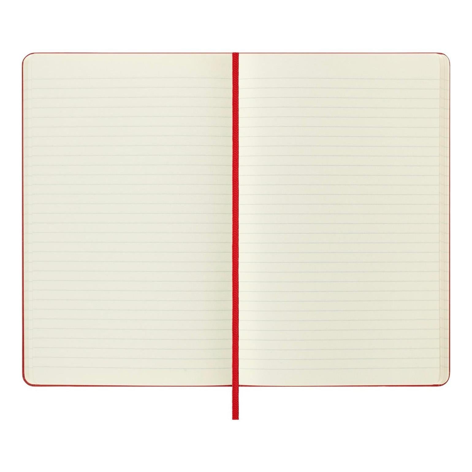 Carnet Classique Large 13X21 - Pages Lignées - Rouge Écarlate