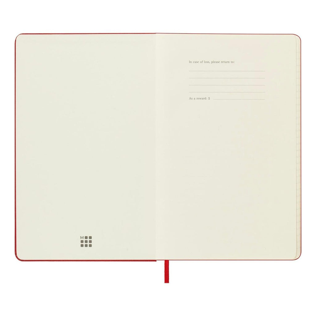 Carnet Classique Large 13X21 - Pages Lignées - Rouge Écarlate