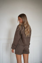 Amandine Chocolat - Short Trench Coat