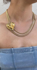 Collar de tres cadenas de serpiente