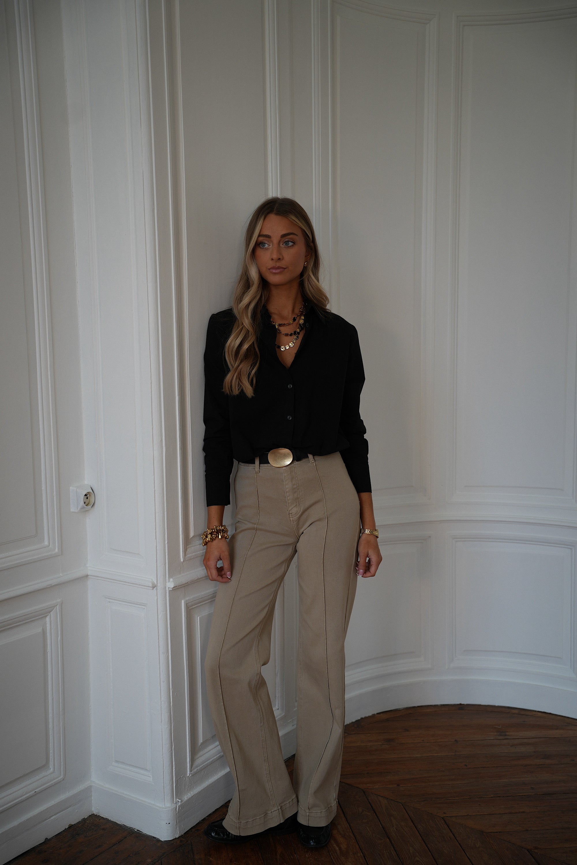 Mocha Beige - Straight Jeans