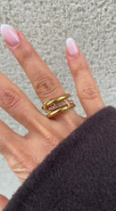 Anillo de alta costura de colores