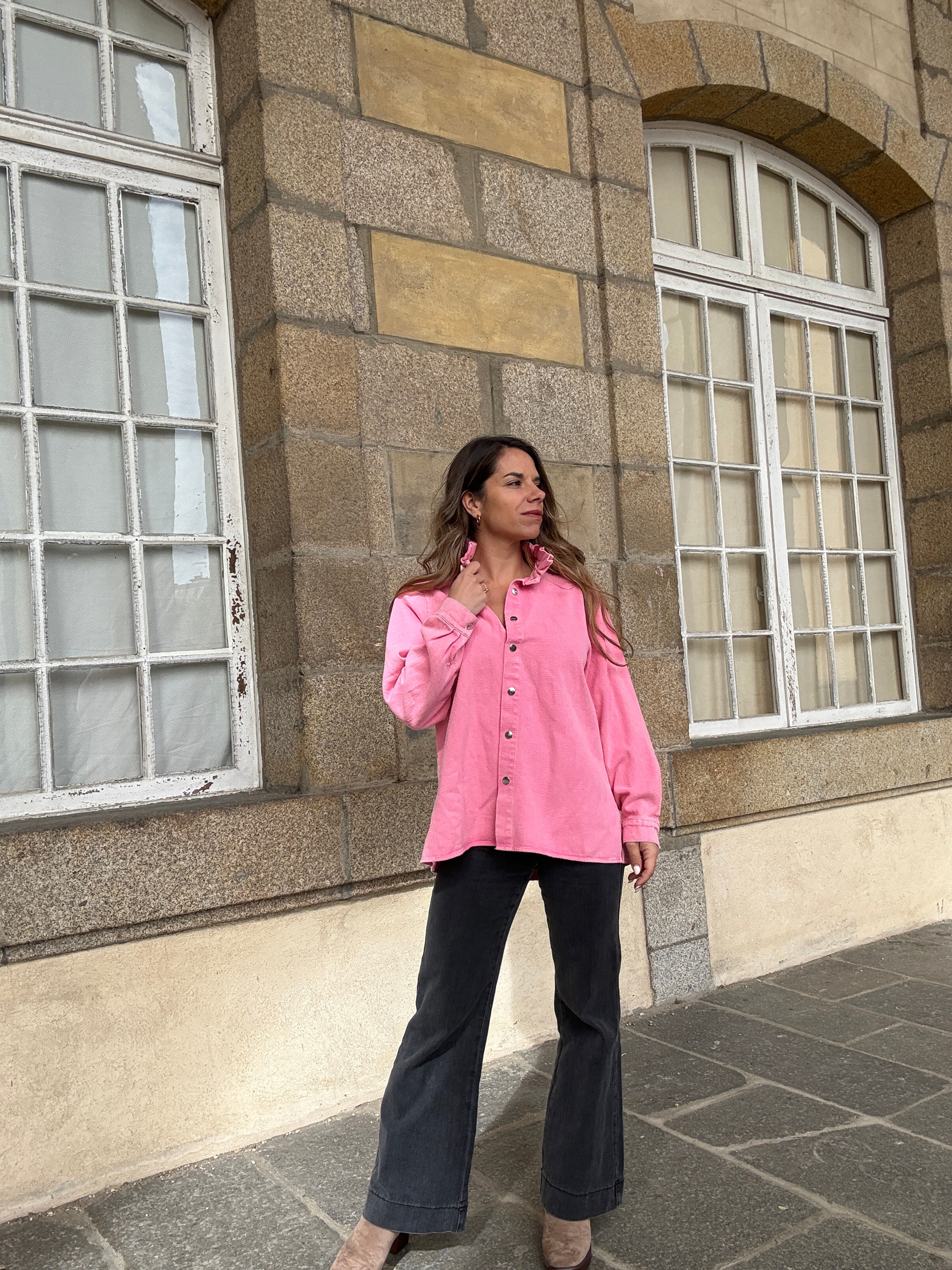 Candy Pink Celeste Denim Jacket