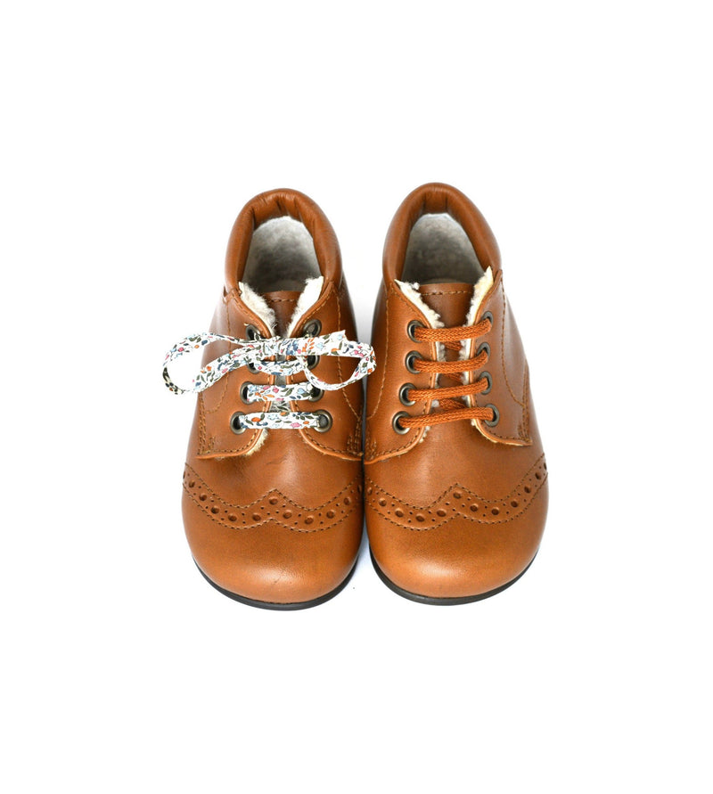 Chaussures Bottillons Fourrés Angèle - Cuir Camel - Mixte