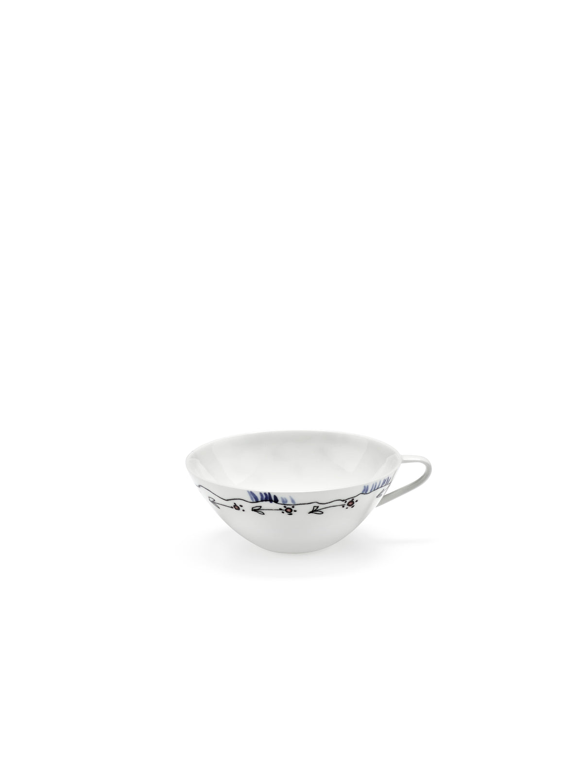 Midnight Flowers - Lot De 2 Tasses À Café Basses - Porcelaine Bone China - Anemone Milk