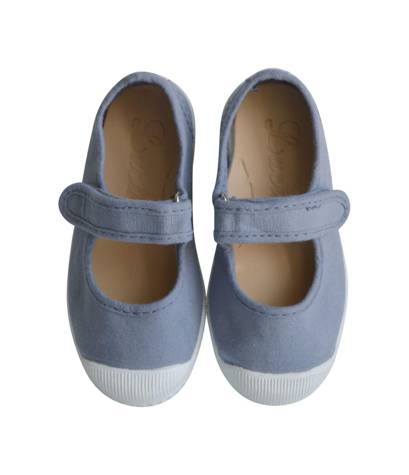Chaussures En Toiles Ballerines Babies Scratch - Ciel Jean - Fille