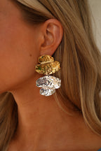 Boucles D’Oreilles Acier - Linn Bicolores