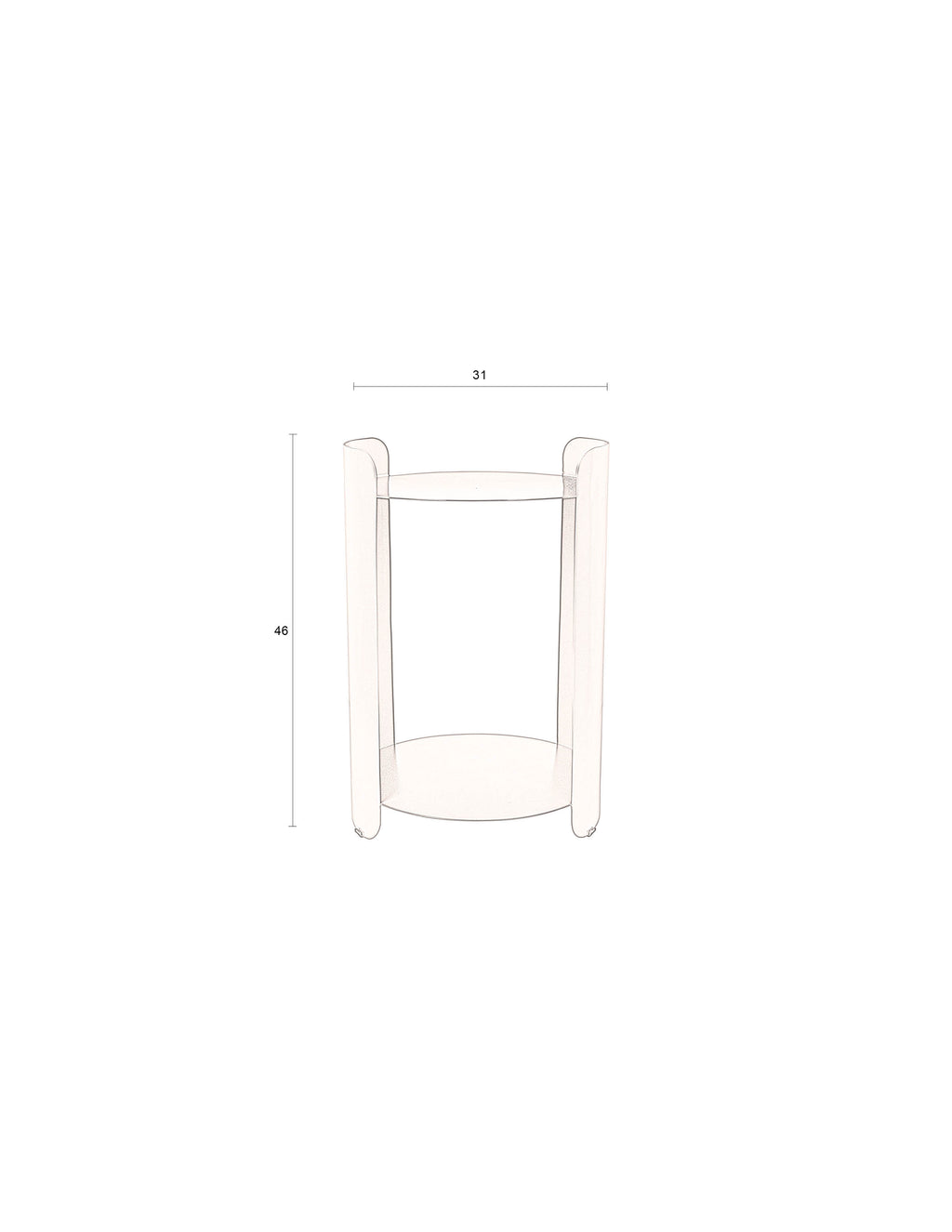 Navagio - Side Table - Metal - Green